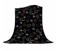 Gaakvrr Halloween Blankets for Kids, Ghost Throw Blanket, Lightweight Flannel Cozy Plush for Adult Kids, Halloween Bedroom Decor 150x200cm(60x80 Inch)
