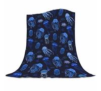 Gaakvrr Jellyfish Blanket - Soft, Warm & Cozy Fleece Throw for Kids & Adults - 130x150cm (50x60 Inch)