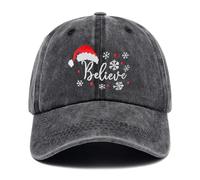 Gaakvrr Merry Christmas Basebal Hats for Men Women, Funny Adjust Cotton Embroidered Xmas Holiday Baseball Cap (Black)