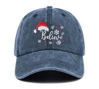 Gaakvrr Merry Christmas Basebal Hats for Men Women, Funny Adjust Cotton Embroidered Xmas Holiday Baseball (Navy Blue)