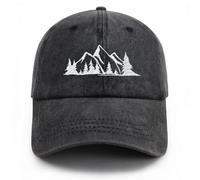 Gaakvrr Mountain Hat for Men Women, Funny Adjustable Mountain Baseball Cap Embroidered Cotton Outdoor Cap Mountain Dad Hat