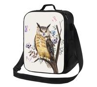 Gaakvrr Owl Lunch Bag for Boys, Insulated Lunchboxg for Adult Teens Girls, Reusable Portable Lunch Box for Kids Owl Gifts