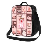 Gaakvrr Pig Lunch Bag for Boys, Insulated Lunchboxg for Adult Teens Girls, Reusable Portable Lunch Box for Kids Pig Gifts