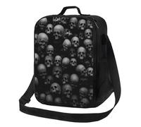 Gaakvrr Skull Lunch Bag for Boys, Insulated Lunchboxg for Adult Teens Girls, Reusable Portable Lunch Box for Kids Skull Gifts