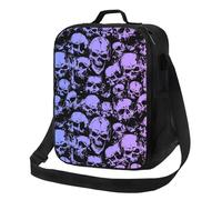 Gaakvrr Skull Lunch Bag for Boys, Insulated Lunchboxg for Adult Teens Girls, Reusable Portable Lunch Box for Kids Skull Gifts