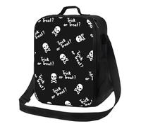 Gaakvrr Skull Lunch Bag for Boys, Insulated Lunchboxg for Adult Teens Girls, Reusable Portable Lunch Box for Kids Skull Gifts