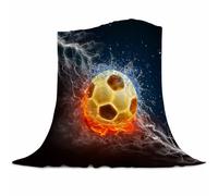 Gaakvrr Soccer Blanket Throw Soccer Ball Blankets Soft Lightweight Flannel Warm Cozy Football Blanket Gifts for Sport Fans Kids Adults 130x150cm(50x60 Inch)