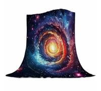 Gaakvrr Space Galaxy Fleece Blanket, Solar System Fleece Throw Blanket 100x130cm(40x50 Inch), Multicolor
