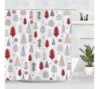 Gaakvrr Xmas Tree Winter Snowflake Pattern Shower Curtain for Bathroom Decor - Washable Durable Fabric - 200x180cm