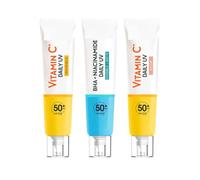 Gaarnier Daily UV Fluid, SPF 50+, Vitamin C Sheer Glow, Invisible & BH Niacinamide 3 in one pack