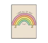 GAAXMG 1pcs Rainbow wall art canvas pastel aesthetic vibrant rainbow decor cute room decor whimsical art print colorful canvas happy vibes modern/Unframed (40 * 60cm)