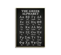 GAAXMG 1pcs The Greek Alphabet Posters,Educational Greek Alphabet Posters for Classroom,Greek Language Knowledge Plaque,Home Room Wall Art Decor/Unframed (40 * 60cm)