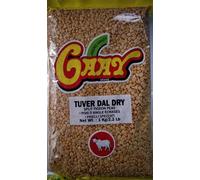Gaay Toor Dal 1kg - Split Pigeon Peas | Arhar Dal for Curries, Sambar & Everyday Cooking | Indian Lentils | Vegetarian Pantry Staple (Pack of 1)