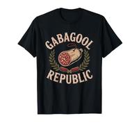 Gabagool Republic Italian American Pride Badge Eagle Graphic T-Shirt