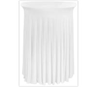 GABALITAINS Spandex Tablecloth for Standing Eating Table, Round Stretch Cover, White, Diameter 80 cm