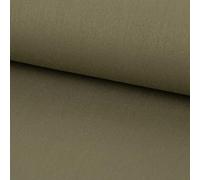 Gabardine Wool Touch Twill Clothing Fabric Extra Soft Plain Khaki Green 1.45 m Wide