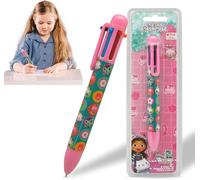 Gabby’s Dollhouse 6-in-1 Retractable Pens - Fun Rainbow Ballpoint Pen for Kids, School & Office Supplies, Disney Writing Pen for Students, Children’s Gift & Collectors