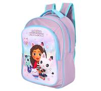 Gabby’s Dollhouse Backpack for Girls - 37cm Purple School Bag with Pocket & Side Mesh - Official Gabby Rucksack for Kids