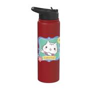 Gabby’s Dollhouse Cakey Cat Floral Portrait Stainless Steel Insulated Water Bottle