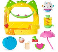 Gabby’s Dollhouse, Cakey’s Fruit Smoothie Balcony Playset, 8-Pcs with Toy F
