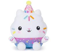 Gabby’s Dollhouse Celebrations, Sprinkle Party Cakey Cat Soft Toy, 25-Centimetre Interactive Soft Toy with Sounds, Kids’ Toys for Girls and Boys Aged 3+