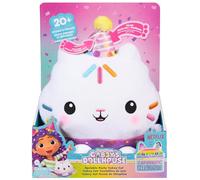 Gabby’s Dollhouse Celebrations, Sprinkle Party Cakey Cat Soft Toy, 25-Centimetre Interactive Soft Toy with Sounds, Kids’ Toys for Girls and Boys Aged 3+