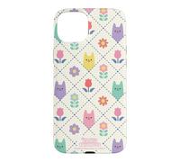 Gabby’s Dollhouse Floral Cat Tile All Over Print Case for iPhone 15 Plus