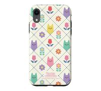 Gabby’s Dollhouse Floral Cat Tile All Over Print Case for iPhone XR