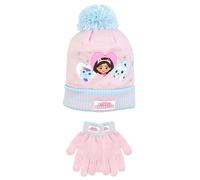 Gabby’s Dollhouse Hat and Glove Set for Girls | Kids Winter Hat And Gloves | Girls Beanie | Official Gabbys Doll house Merchandise
