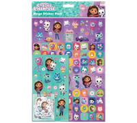 Paper Projects 01.70.22.036 Gabby's Dollhouse Mega Pack | Three Types of Stickers (Around 150 Total) | Reusable on Non-Porous Surfaces, 35cm x 23cm, Purple