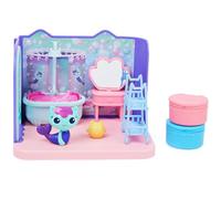 Gabby's Dollhouse, Primp and Pamper Bathroom with Mercat Figure, 3 Accessories, 3 Furniture and 2 Deliveries, Kids Toys for Ages 3 and up