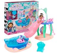 Gabby's Dollhouse , Purr-ific Pool Playset with Gabby and MerCat Figures, Color-Changing Mermaid Tails and Pool Accessories Kids Toys for Ages 3 and Up