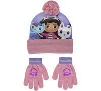 Gabby’s Dollhouse Winter Gloves and Beanie Hat Set for Kids to Keep Hands & Head Warm and Safe from Winter Weather