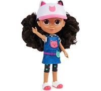 Gabby's Dollhouse, 20 cm Gabby Girl Holiday Doll with Removable Cat Ears and Hat, Suitable for Children Aged 3+