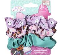 Gabby's Dollhouse 3 Piece Fabric Scrunchies for Girls | Elastic Scrunchies with Printed Designs and Pastel Colors Inspired by the Netflix Series