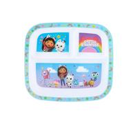 Gabby's Dollhouse 3-Section Children's Divided Plate -BPA-Free, Durable & Colorful Dining for Children 36+ Months, Perfect for Balanced Meals