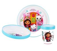 Gabby's Dollhouse 3pcs Reusable Bicolor Kids Dinner Tableware Set