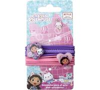 Gabby's Dollhouse 8 Piece Hair Ties for Girls | Garters Decorated with Netflix Characters in Pink and Lilac Shades