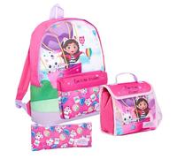 Gabby's Dollhouse Backpack + Lunch Bag + Pencil Case Girls 3 Piece Pandy Paws School Bag Set