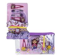 Gabby's Dollhouse Beauty Set - 2 Fabric Scrunchies, 4 Hair Ties, 4 Hairpins and Toiletry Bag - Multicolor - Inspired by Gabby's Dollhouse - Original Product Designed in Spain