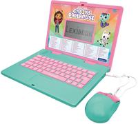 LEXIBOOK, Gabby's Dollhouse, Bilingual ENGLISH/FRENCH Educational computer, Toy for children with 124 language, writing, maths, logic, music activities and games, Pink/blue, JC598GDHi1
