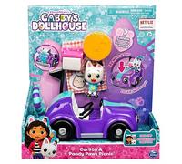 Gabby's Dollhouse , Carlita Toy Car with Pandy Paws Collectible Figure and 2 Accessories, Kids Toys for Ages 3 and up