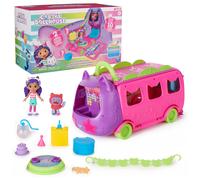Gabby's Dollhouse Celebration Party Bus Transforming Playset with Gabby & DJ Catnip Toy Figures & Dollhouse Accessories Kids Toys for Ages