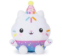 Gabby's Dollhouse Celebrations, Sprinkle Party Cakey Cat Soft Toy, 25-Centimetre Interactive Soft Toy with Sounds, Kids’ Toys for Girls and Boys Aged 3+