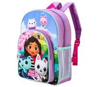 Gabby's Dollhouse Kids Childrens Premium Backpack School Rucksack Travel Bag Boys Girls with side mesh pocket and front zipped pocket
