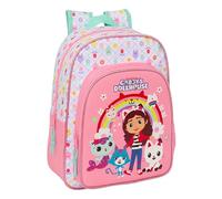 GABBY'S DOLLHOUSE Children's School Backpack, Children's Backpack, Adaptable to Cart, Ideal for School Children, Comfortable and Versatile, Quality and Durability, 26 x 11 x 34 cm