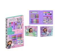 Gabby's Dollhouse Colourful Stationery Set - Complete School Kit with Markers, Coloured Pencils and Accessories Decorated with Characters from the Creative Kids Series, Gabby's Box, Gabby's Box