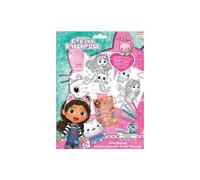 Gabbys Dollhouse Colouring Set with Stickers (Includes 4 Colouring Pencils)