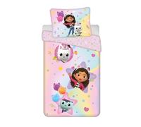 Gabbys Dollhouse Duvet Cover 140x200 + Pillowcase 70x90 Pandy Paws