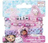 Gabby's Dollhouse Floral Beads & "MEOW" Pastel Base Charm Bracelet Set | Official Costume Jewellery for Girls Ages 3+ - Great for Themed Gift and Imaginative Play